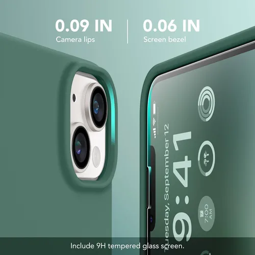 Miniatura 425 de GONEZ Funda de silicona para iPhone 15 Pro Max, compatible con Magsafe, protector de cámara + protector de pantalla, forro de microfibra suave