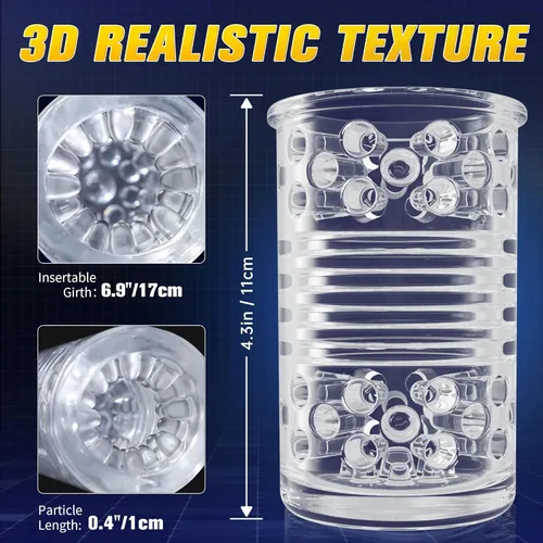 Miniatura 7 de Masturbador automático masculino, taza de masturbadores masculinos con 7 modos de empuje y rotación para estimulación del pene, juguete eléctrico