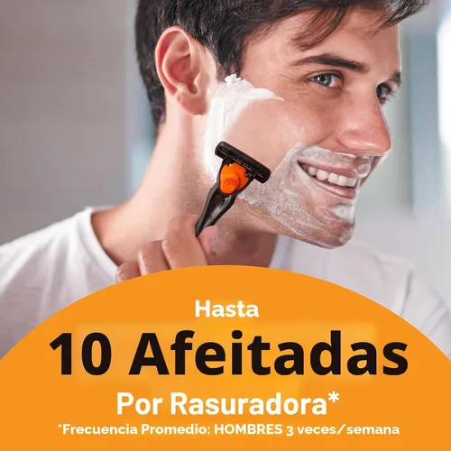 Miniatura 2 de Maquinilla de afeitar recargable BIC Comfort 3 de tres hojas para hombre, maquinilla de afeitar para piel sensible para un afeitado cómodo, 1 mango
