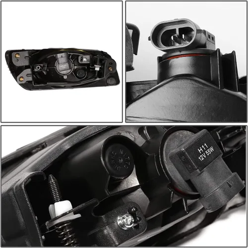 Miniatura 3 de Auto Dynasty Conjunto de luces antiniebla compatible con Honda Civic 2012 de 4 puertas, luces antiniebla de conducción con interruptor, lado