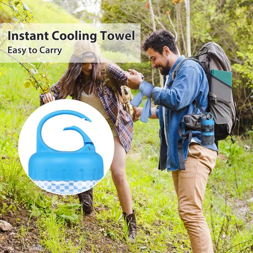 Miniatura 6 de BOGI Toallas refrescantes para cuello y cara, toalla suave y transpirable para enfriamiento instantáneo, se mantiene fresca para yoga, deportes