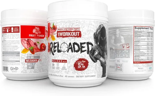 Miniatura 8 de 5% Nutrition Rich Piana Reloaded High Stim Pre-Workout Ultra energía, enfoque, bombas, potencia y resistencia Citrulline, GlycerSize