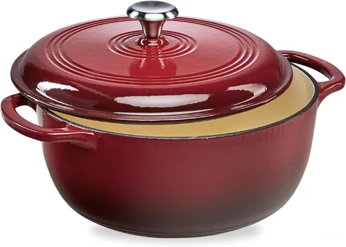 Miniatura 29 de Best Choice Products - Horno holandés redondo de hierro fundido esmaltado de 6 cuartos de galón, utensilios de cocina pretratados de alta