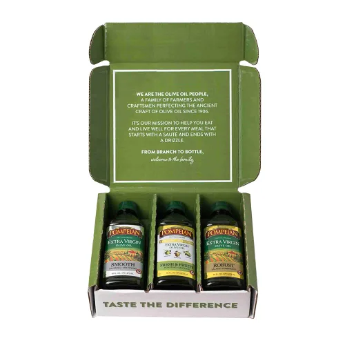Miniatura 5 de Pompeian Paquete variado de aceite de oliva virgen extra, AOVE suave, selección gourmet, AOVE robusto, contiene polifenoles, primer prensado