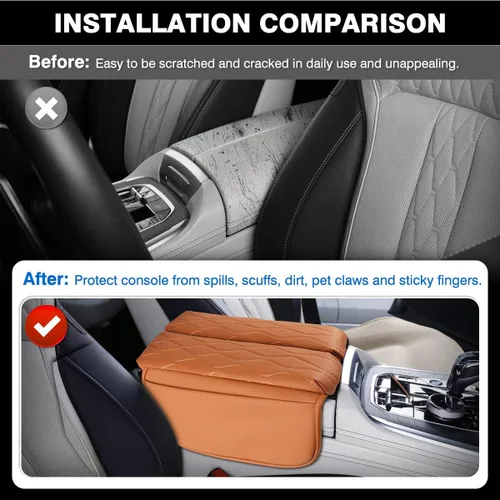Miniatura 3 de Karltys Funda de consola central para BMW X5 G05/X7 G07 2019-2025 2026 /X6 G06 2020-2025 2026, funda de cuero para reposabrazos de consola central