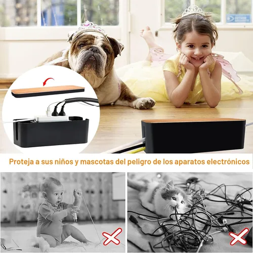 Miniatura 3 de YUANYE Caja de organización de cables Kit de organización de cables para regleta de alimentación para ocultar cables, cajas organizadoras de cables