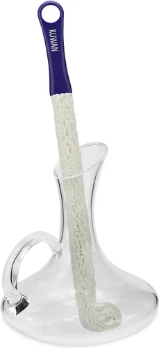Miniatura 4 de KUWAN cepillo multifunción flexible de estropajo para limpiar botellas, decantadores de vinos, copas y vasos Largo-1 pieza