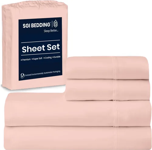 Miniatura 14 de SGI Bedding - Juego de sábanas de lujo de 4 piezas de algodón egipcio para RV tamaño King - 1000 hilos, sábanas 100% algodón, juego de sábanas