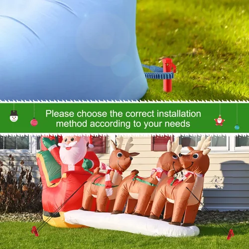 Miniatura 4 de Juego de estacas inflables de plástico para Halloween, Navidad, vacaciones, decoración de jardín, incluye 12 estacas inflables para tienda, 12