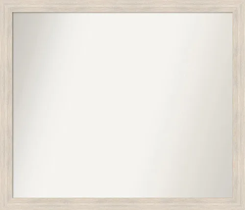 Miniatura 76 de Amanti Art Espejo de baño blanco para sobre el fregadero, 30 x 35 pulgadas, espejo de tocador rectangular estrecho de Eva de oro blanco, marco