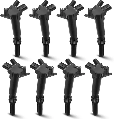 Juego de 8 bobinas de encendido compatibles con Ford F-150 F-250 F-350 E-350 Super Duty Lobo V8 6.2L, repuesto para UF639 UF631 C1800 C1801, negro