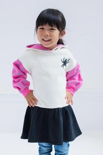 Miniatura 2 de Marvel Spider-Man Spider-Gwen Ghost Spider - Vestido de patinadora de forro polar para niñas pequeñas y grandes