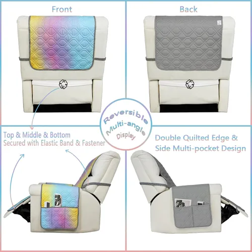Miniatura 5 de Fundas impermeables para sofá reclinable de 30 pulgadas, reversibles, reutilizables, para sala de estar, funda de sofá pequeño para un solo asiento