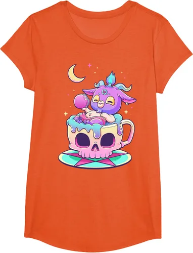 Miniatura 76 de Kawaii Pastel Goth Cute espeluznante Pentáculo Baphomet - Camiseta de cabra, Negro