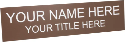 Miniatura 25 de ExcelMark Placa de nombre personalizada para puerta, oficina, pared, personalizada con tu texto, 2 x 8 pulgadas (1 línea, negro)
