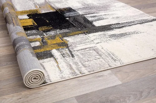Miniatura 52 de Rugshop Alfombra Corredor Abstracta Contemporánea Negra — No Desprende Pelusa para Pasillo, Entrada y Cocina 2' x 7