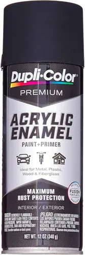 Dupli-Color EPAE10100 Pintura en Aerosol de Esmalte Acrílico Premium - Negro Semibrillante - Lata de Aerosol de 12 oz