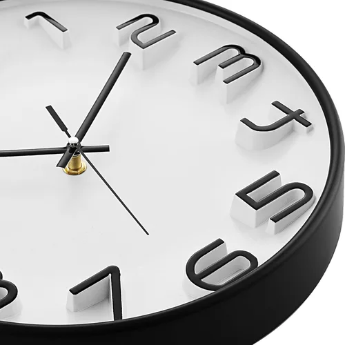 Miniatura 4 de WOOPHEN Reloj de pared silencioso de 12 pulgadas, funciona con pilas, reloj de pared de cuarzo de calidad, moderno, decorativo, para dormitorio