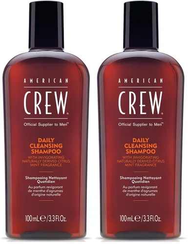 Miniatura 7 de American Crew Champú para Hombre, Limpiador Diario, De Origen Natural, Fórmula Vegana, Fragancia de Cítricos y Menta, 3,3 onzas líquidas