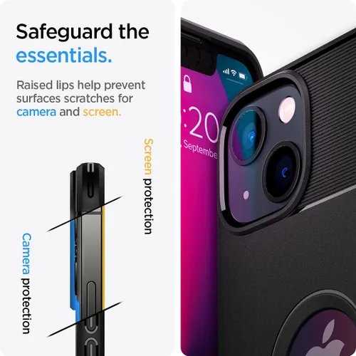 Miniatura 5 de Spigen Rugged Armor - Funda diseñada para iPhone 13 (2021), color negro mate