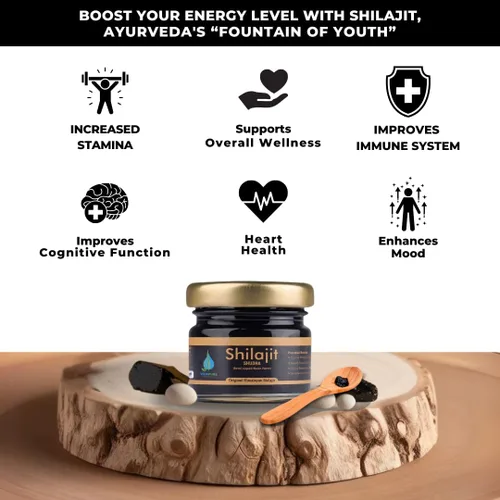 Vedapure - Resina Shilajit del Himalaya pura 100% pura Shilajit con ácido fúlvico y más de 85 minerales traza complejo para energía y apoyo