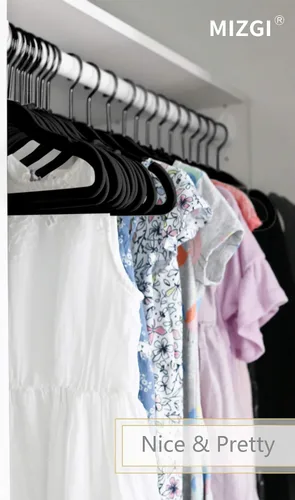 Miniatura 6 de MIZGI Perchas de terciopelo para bebé, perchas antideslizantes para niños y niños pequeños, perchas de 11.8 pulgadas para ropa de bebé, paquete