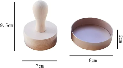 Miniatura 2 de lasenersm 1 Unidades de herramienta de tarta de huevo, herramienta de prensa de tarta de madera, empujador de pastelería de madera, empujador