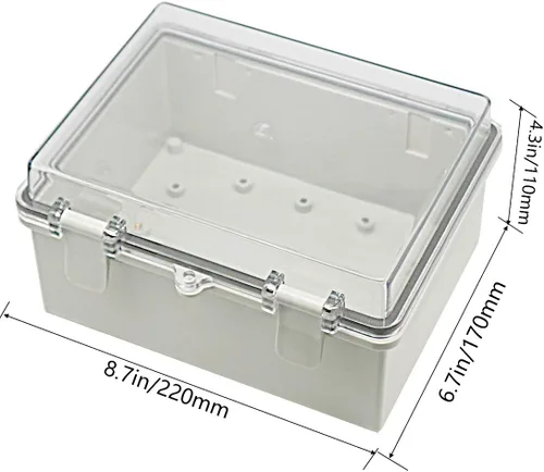 Miniatura 2 de Zulkit Caja de conexiones ABS de plástico a prueba de polvo e impermeable IP65 Cajas eléctricas universales con carcasa de proyecto para exteriores