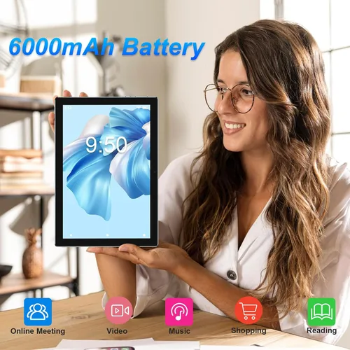 Miniatura 6 de IWEGGO Tablet Android 15, 10 pulgadas 18 GB RAM+128 GB ROM/2TB tableta expandible, procesador de cuatro núcleos de 2.0 GHz, pantalla táctil HD 1280
