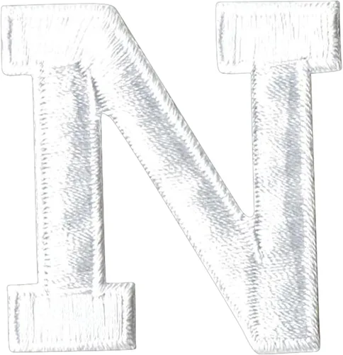 Miniatura 10 de Letras y números blancos de 1-7/8", parche para planchar, bordado (letra M)