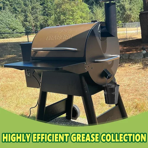 Miniatura 6 de Cubo de grasa para ahumador de pellets con paquete de 20 forros desechables de papel de aluminio para Traeger, Oklahoma Joe's, Pit-Boss, Camp Chef