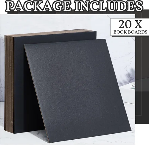 Miniatura 3 de 20 tableros de libros, tableros aglomerados de diseño de papel kraft de alta resistencia, suministros para encuadernación de libros
