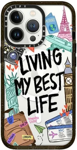 Miniatura 410 de Funda Impact de CASETiFY para iPhone 13 Pro Max con Magsafe - Estuche Claro Cuento de Invierno - Claro Negro Estuche transparente Winter Tale