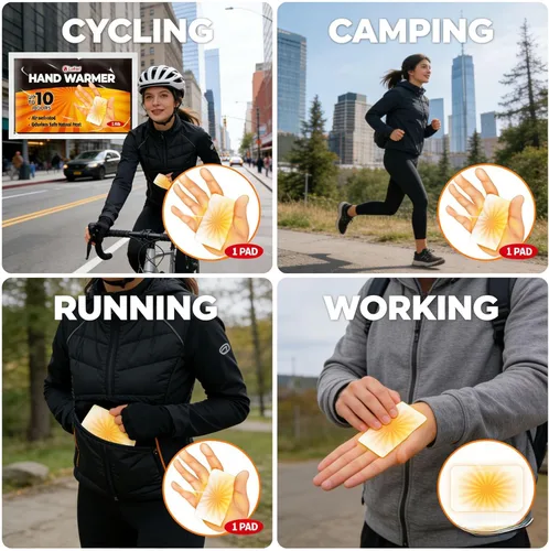 Miniatura 7 de Hand Warmers - 40 Packs Hot Hands Disposable Heat Pad, Hot Hands Hand Warmers, Up to 10 Hours of Safe and Continuous Heat, Perfect for Camping