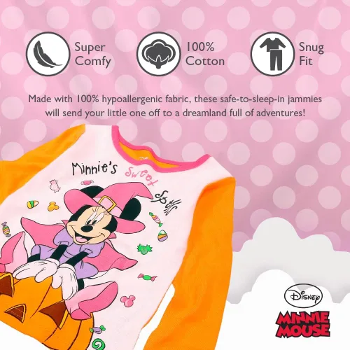 Miniatura 3 de Disney Girls Minnie Mouse 2-Piece Snug-fit Cotton Pajamas Set