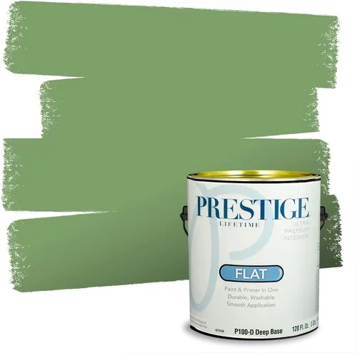 Miniatura 221 de PRESTIGE Pintura exterior e imprimación en uno, aloe, plano, 1 galón