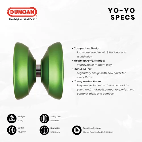 Miniatura 4 de Duncan Toys Barracuda - Yoyó sin respuesta de nivel profesional, rodamiento cóncavo y cuerpo de aluminio, azul con salpicaduras