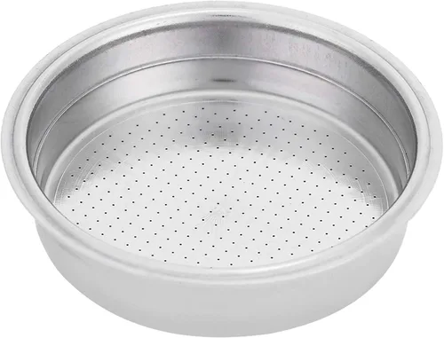 Cesta de filtro de café ultrafina de acero inoxidable de doble capa, filtro poroso presurizado de 2.008 in, accesorios de repuesto para cafetera,