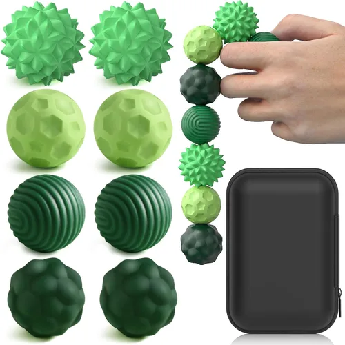 Miniatura 8 de Bolas magnéticas de silicona para adultos y adolescentes, 8 piezas de juguetes sensoriales para aliviar el estrés para autismo, TDAH, ansiedad