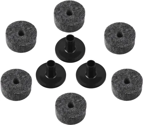 Miniatura 5 de Juego de 21 fundas de soporte para platillos con arandela de platillo y tuercas de ala de base de repuesto para tambor