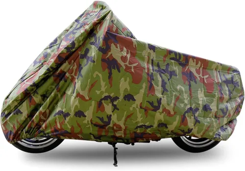 Miniatura 2 de uxcell L 190T - Funda para motocicleta y scooter camuflaje al aire libre a prueba de polvo de 86 pulgadas para Yamaha