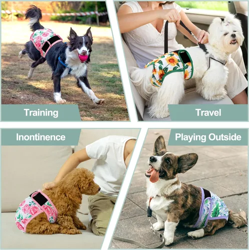 Miniatura 112 de Pañales lavables para perros, para hembras caninas, reutilizables, para periodo de celo, altamente absorbentes, para incontinencia, con broches