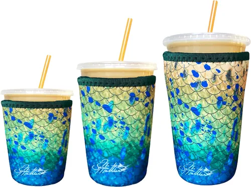 Miniatura 41 de Funda Koverz para café helado, funda aislante de neopreno para taza, se ajusta a una taza de café de 32 Oz., lavable y reutilizable, accesorios