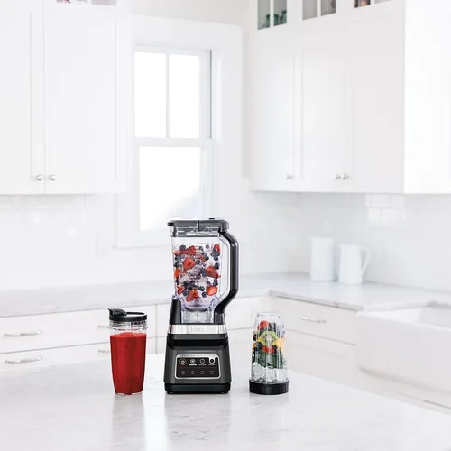 Miniatura 3 de Ninja DB751A Pro Plus DUO Licuadora, 1400W, Auto-IQ, 3 Modos: Batidos, Bebidas Congeladas, Jarra de 72 oz, Vasos de 2 x 24 oz, Pro Blades