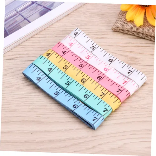 Miniatura 7 de NUOBESTY Juego de 12 piezas de cinta de regla de costura de 4.9 ft, cinta métrica retráctil, modelo de regla de costura, cinta métrica no resistente