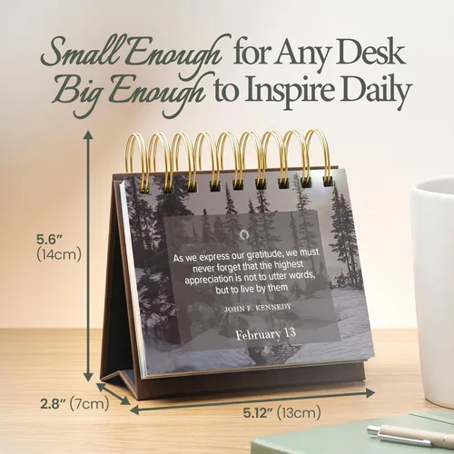 Miniatura 7 de MESMOS Calendario diario 366 Mindfulness, calendario perpetuo sin fecha, decoración de escritorio para hombres y mujeres, regalos inspiradores