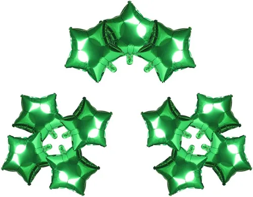 Miniatura 5 de 20 globos de estrella verde de 18 pulgadas, globos de papel de aluminio con estrella de Mylar para boda, cumpleaños, baby shower, primavera