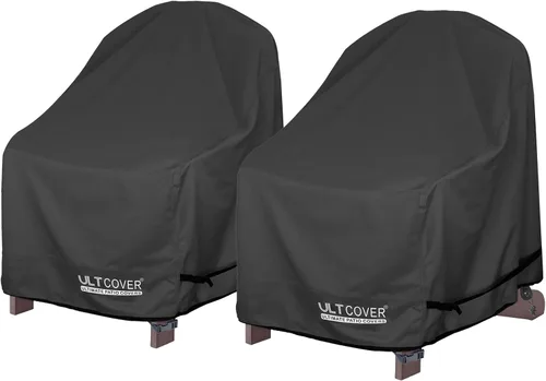 Miniatura 9 de ULTCOVER Funda Impermeable para Silla de Patio – Funda para Silla de Césped Individual de Salón de Asiento Profundo para Exteriores, Paquete de 2