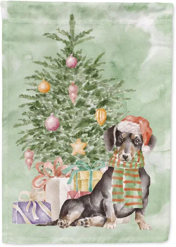 Miniatura 60 de Caroline's Treasures CK8213GF Bulldog Inglés #2 Regalos de Navidad y árbol de jardín Bandera de buzón Bandera decorativa para patio exterior, patio