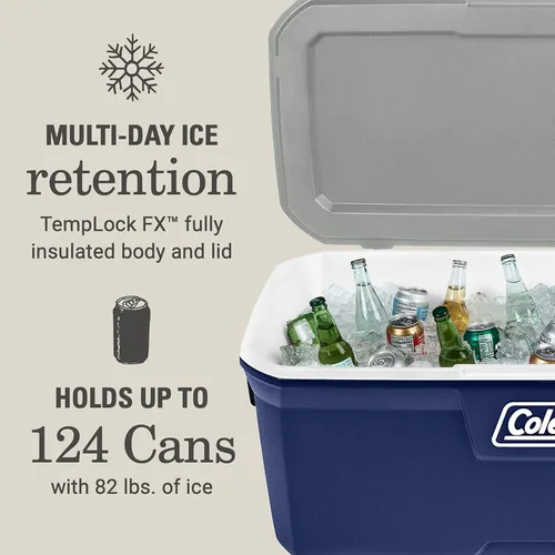 Miniatura 3 de Coleman Classic Series - Hielera portátil con aislamiento, resistente a fugas, hielera dura para exteriores, mantiene el hielo hasta 5 días, Twilight